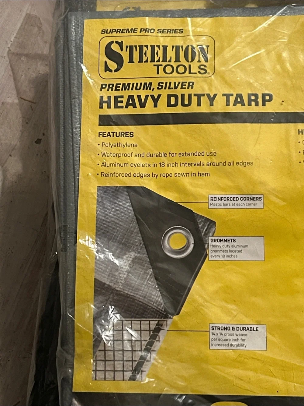 Heavy Duty Silver Tarp - 6 ft x 8 ft